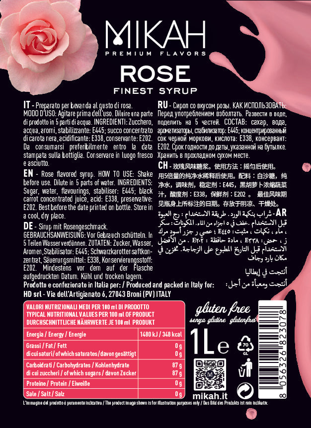 MIKAH Rose Syrup - 1000ml