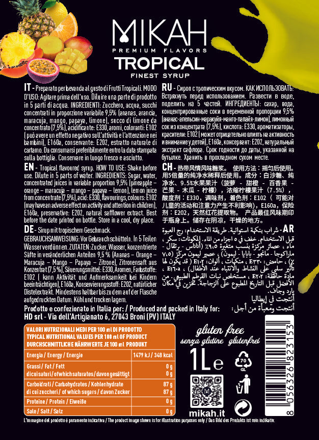MIKAH Tropical Syrup - 1000ml