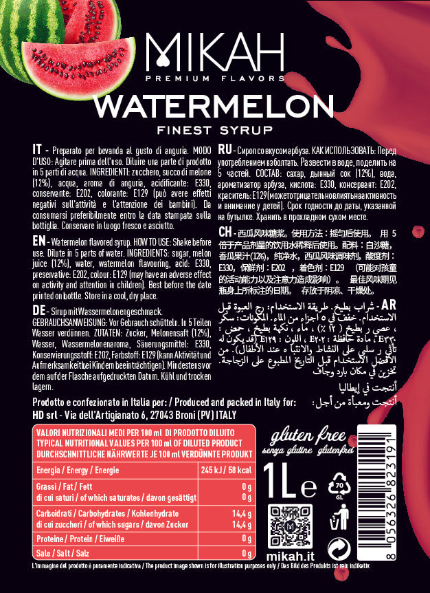 MIKAH Watermelon Syrup - 1000ml