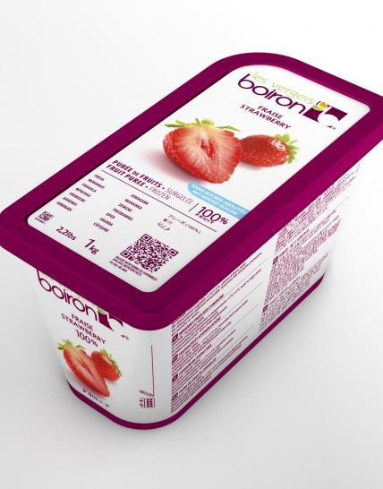 Frozen Fruit Puree 100% Strawberry LV Boiron - 1kg